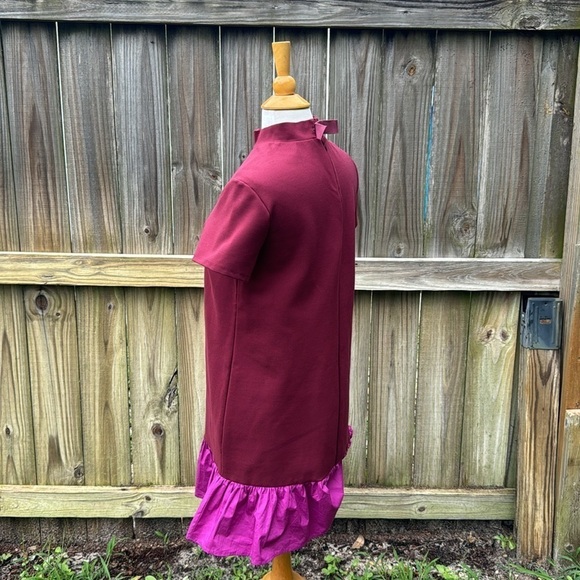 STAUD ‘Diam’ mock neck dress with ruffle hem, size Large - Picture 5 of 9